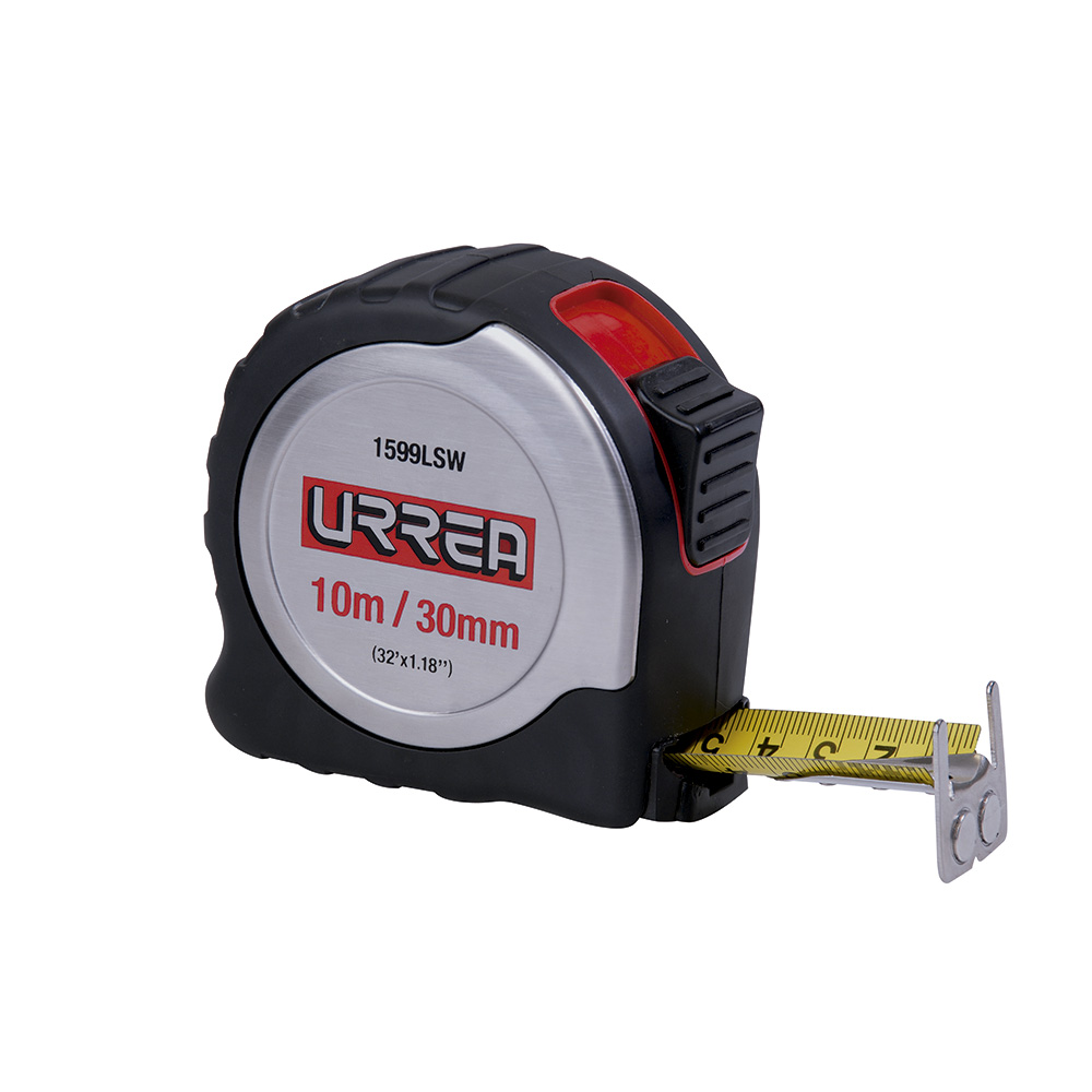 1598LSW Flexómetro de acero inoxidable 8m x 30 mm Urrea