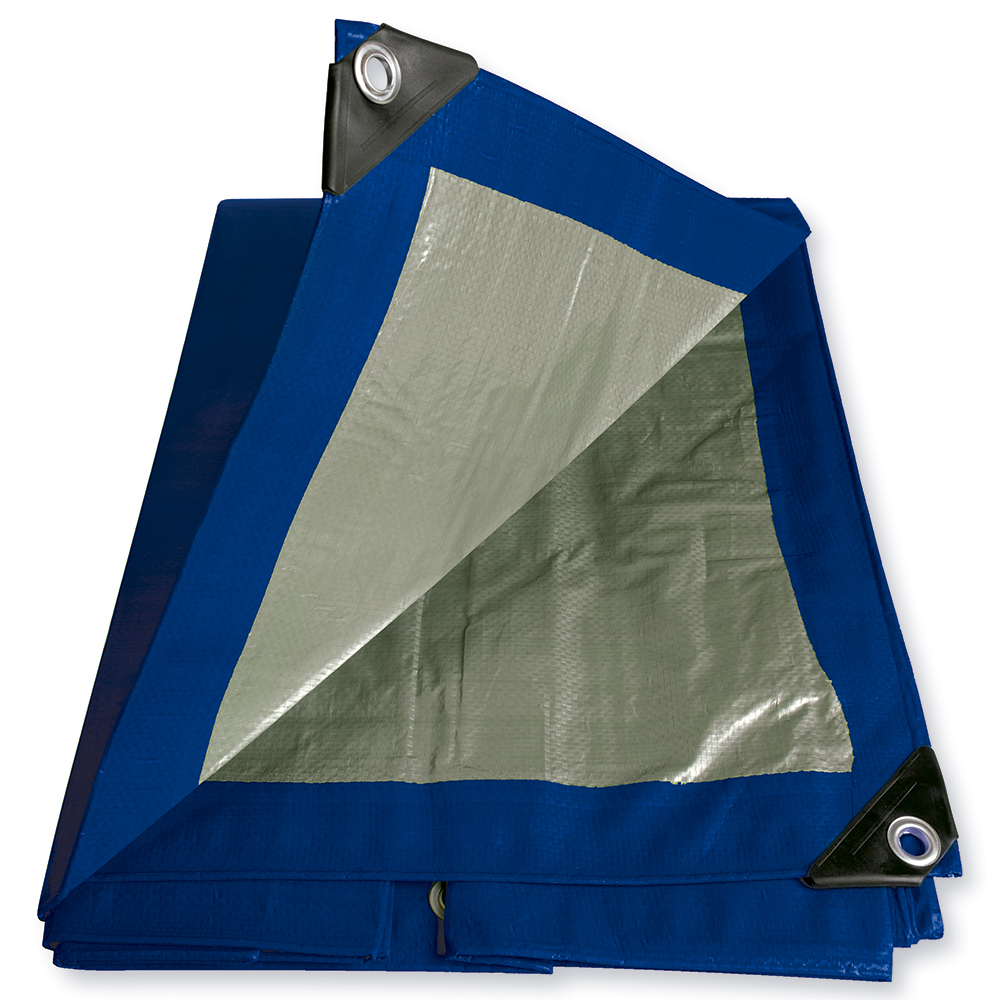 Lona Impermeable Reforzada 5x8 metros (Aproximadamente) Con Ojetes  Metálicos, Lona de Protección Duradera, Color Azul.