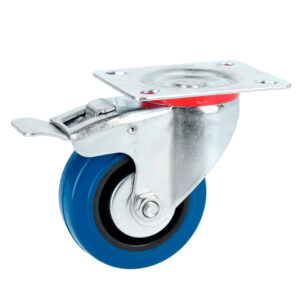 RGO12B Rodaja de goma elástica giratoria con freno 5" Surtek