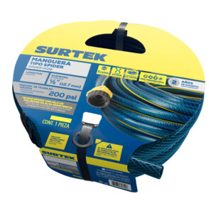 M12S10P Manguera para jardín spider con conector plástico 1/2", 10 m Surtek
