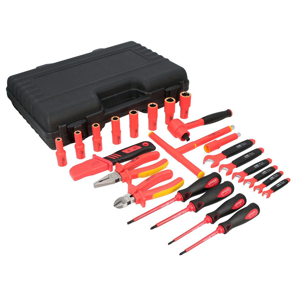 JE23V Juegos combinado de herramientas para electricista 1000V en pulgadas, 23 piezas Urrea