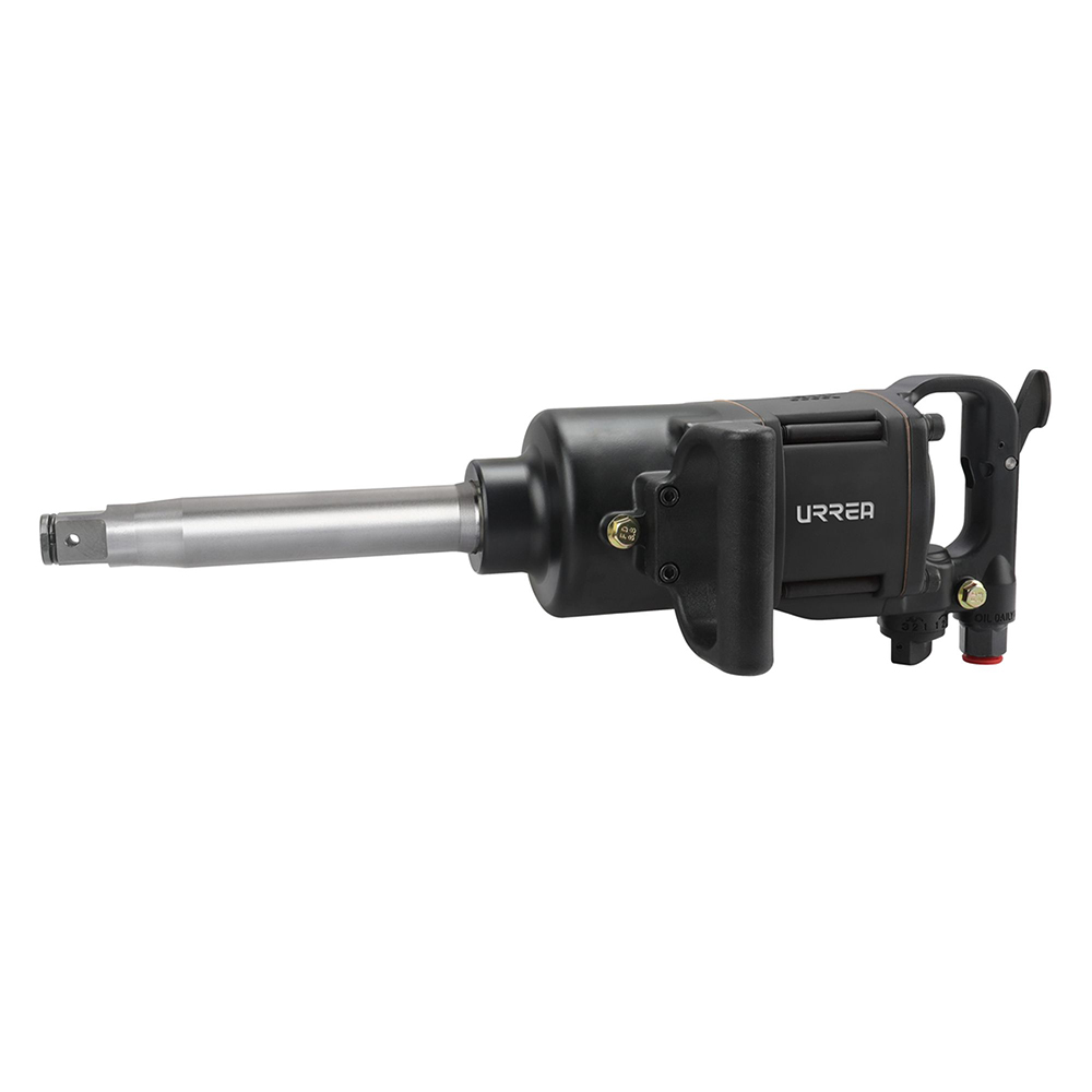 P797-9 Pistola de impacto neumática cuadro de 1" 1,535 Ft-lb con extensión 9" sistema twin hammer Urrea