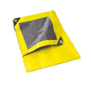 LE6X12A Lona de polietileno color amarillo con fondo plata, 6 x 12 m Foy