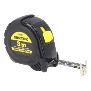 FMA3 Flexómetro con carcasa anti-impacto cinta color negro 3 m x 16 mm Surtek