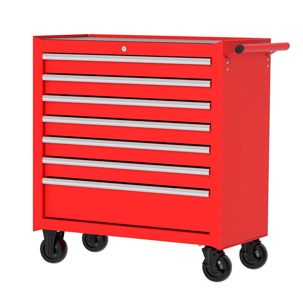 P36M7 Gabinete móvil 10 gavetas color rojo serie P 36" Urrea