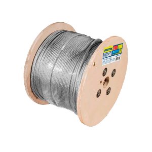 CA143 Cable de acero con grillete 7 x 7 hilos, 3/32" x 300 m