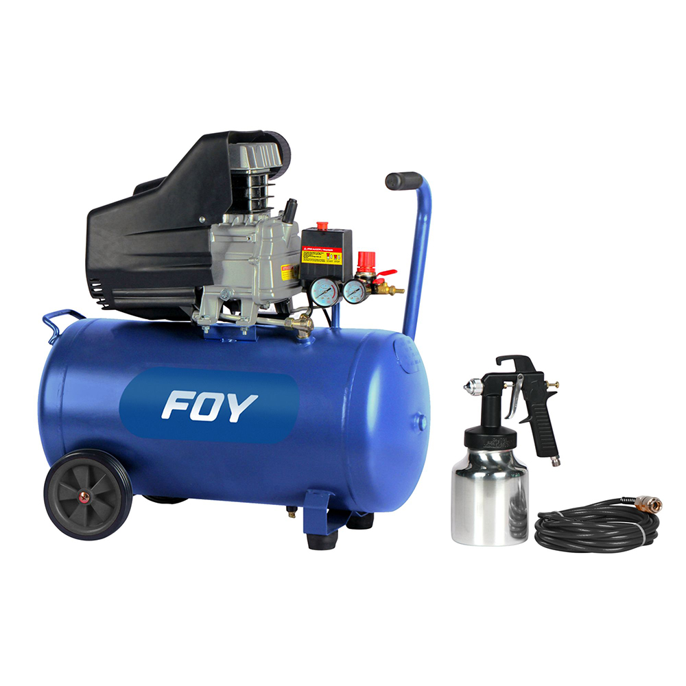 CMP340K Compresor de aire eléctrico lubricado con pistola y manguera 40 Lt 2 HP 120 V