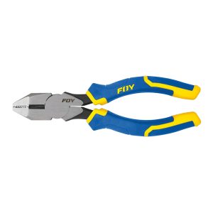PE7L Pinza para electricista con mango bimaterial corte lateral de 7" Foy