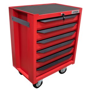 IN27M6 Gabinete móvil con 6 gavetas color rojo y negro 27" serie IN Urrea