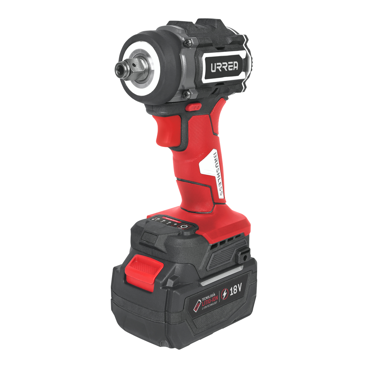 LI1018A Pistola de impacto 1/2" batería Litio-ion 18 V, 320 Nm Urrea