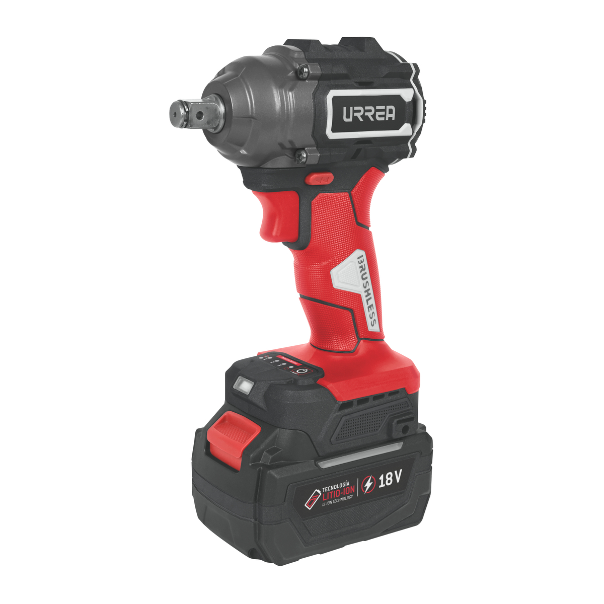 LI1018B Pistola de impacto 1/2" batería Litio-ion 18 V, 450 Nm Urrea