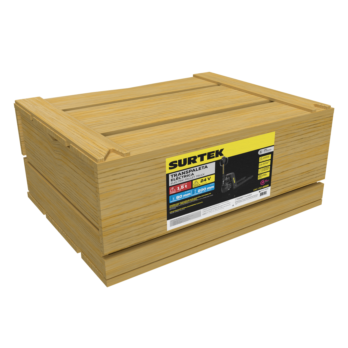 TREP15 Transpaleta eléctrica, 1.5 ton Surtek - Imagen 2