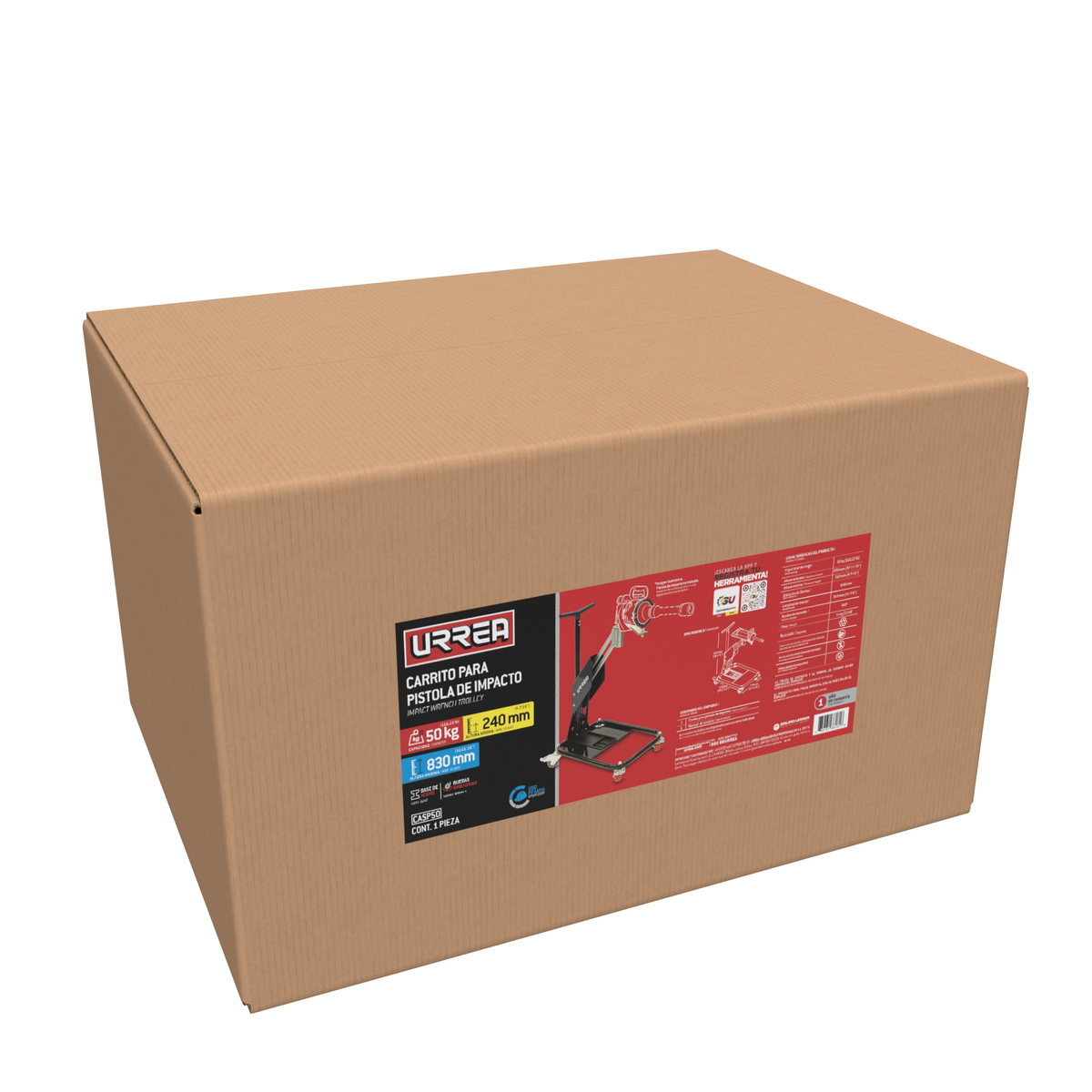 CASP50 Carro universal con soporte para pistola de impacto 50 kg Urrea - Imagen 2