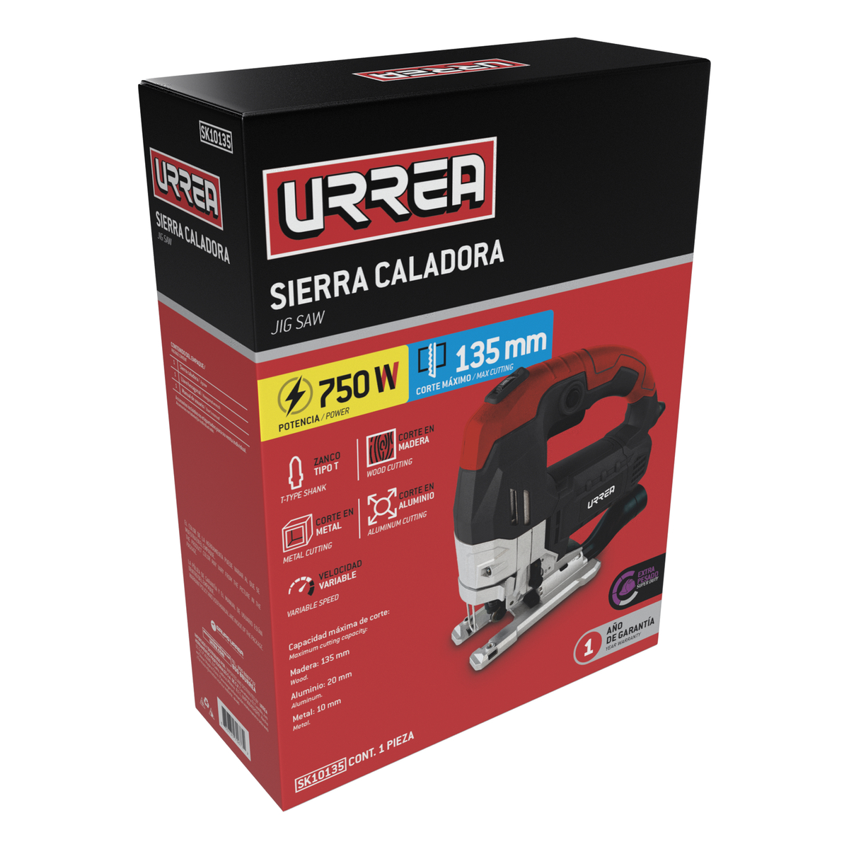 SK10135 Sierra caladora pendular 750 W, 120 V, 1000 - 3000 RPM Urrea - Imagen 2